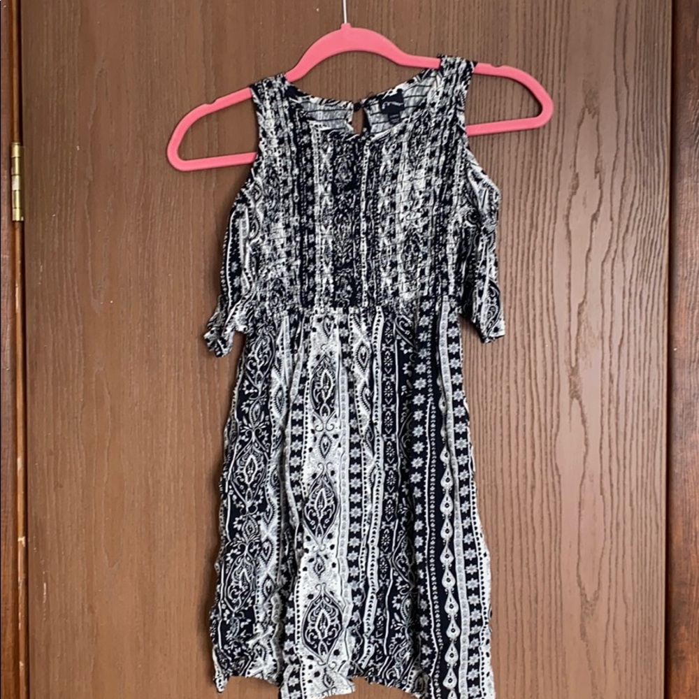 Cold shoulder girls dress